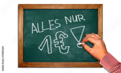 Illustration: Kreidetafel II - Alles nur ein Euro Kreidetafel II - Alles nur ein Euro