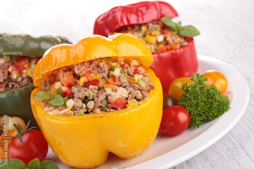 Photo: stuffed bell pepper with meat stuffed bell pepper with meat