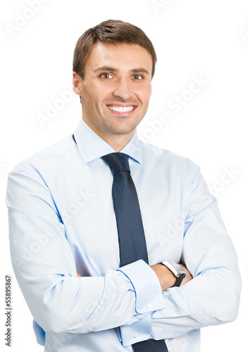 Photo: Businessman, isolated on white Businessman, isolated on white