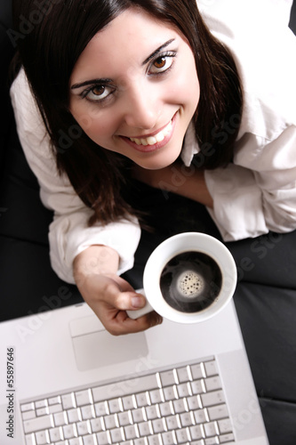Photo: Coffee and Laptop. Coffee and Laptop.