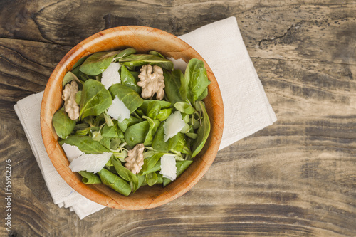 Photo: Salad with cheese and walnut Salad with cheese and walnut