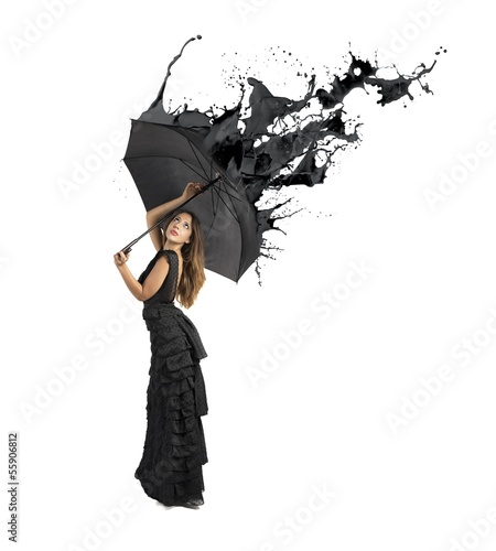 Photo: Black color splash Black color splash