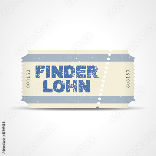 Vector: ticket v3 finderlohn I ticket v3 finderlohn I