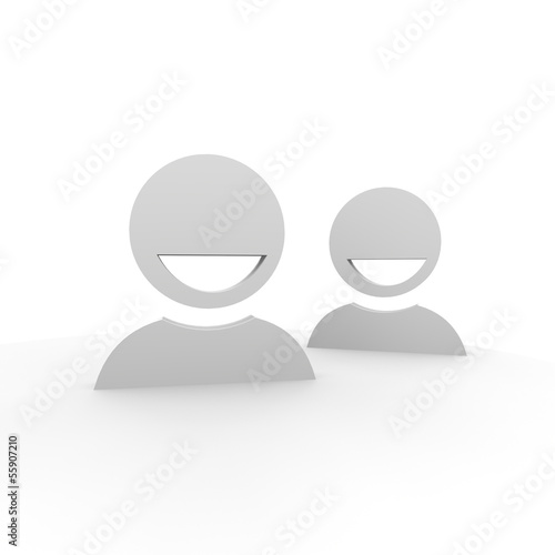 Illustration: personen, team, lächeln, icons, personen, team, lächeln, icons,