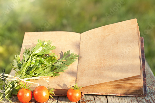 Photo: notebook with vegetables notebook with vegetables