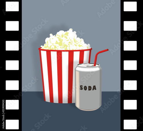 Illustration: Popcorn and Soda Popcorn and Soda