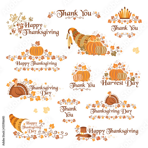 Vector: Tanksgiving_decorative elements Tanksgiving_decorative elements