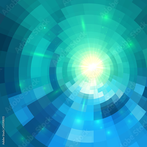 Vector: Abstract blue shining circle tunnel background Abstract blue shining circle tunnel background