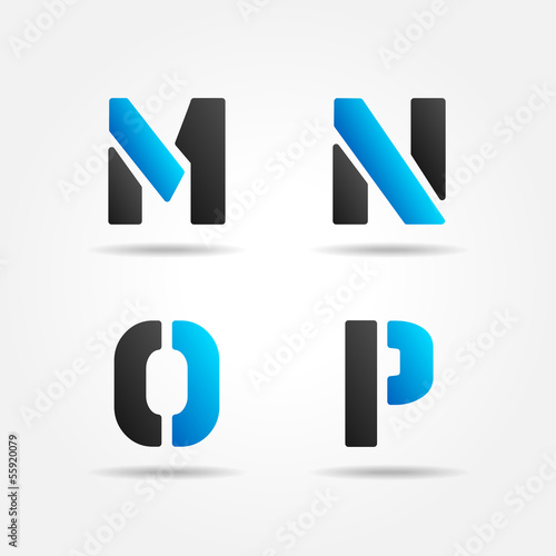 Vector: MNOP blue MNOP blue