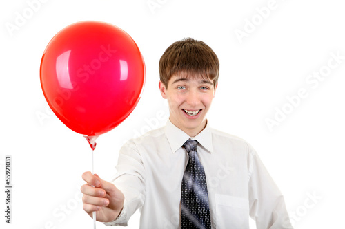 Photo: Young Man with Red Ball Young Man with Red Ball