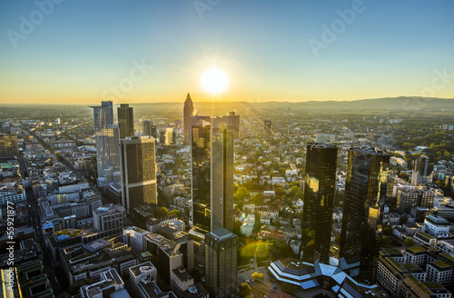 Photo: aerial of Frankfurt by night aerial of Frankfurt by night