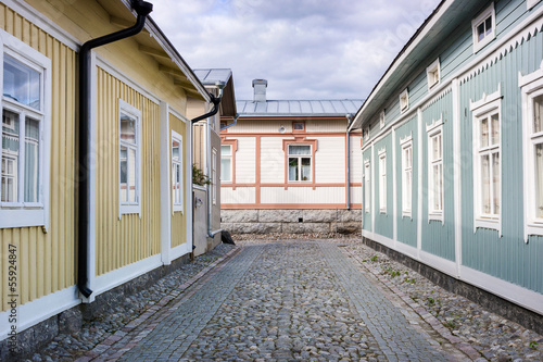 Photo: Wooden Housing in Rauma, Finland - UNESCO World Heritage site Wooden Housing in Rauma, Finland - UNESCO World Heritage site