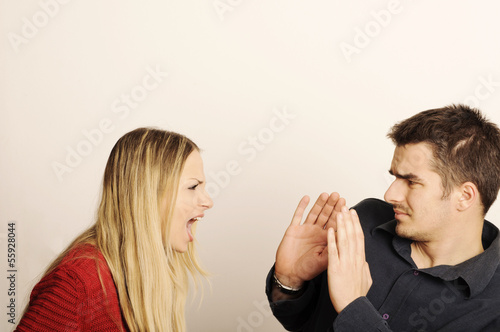 Photo: Young couple arguing Young couple arguing