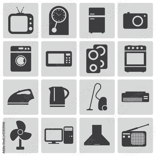 Vector: Vector black home icons set Vector black home icons set