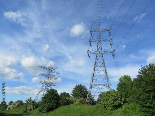 Photo: Pylons And Nature Pylons And Nature