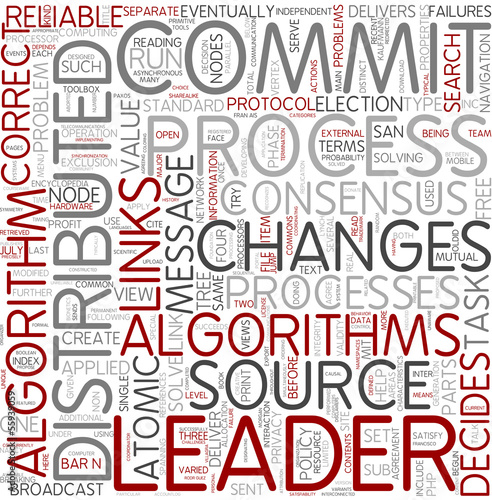Vector: Distributed algorithms Word Cloud Concept Distributed algorithms Word Cloud Concept
