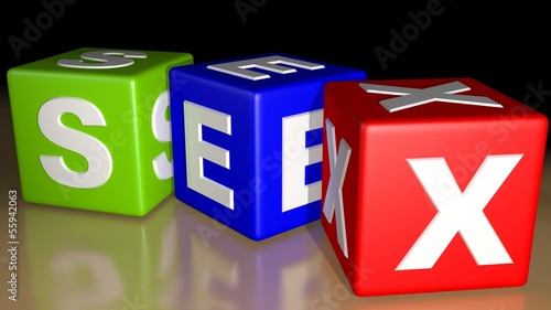 Illustration: SEX colored cubes SEX colored cubes