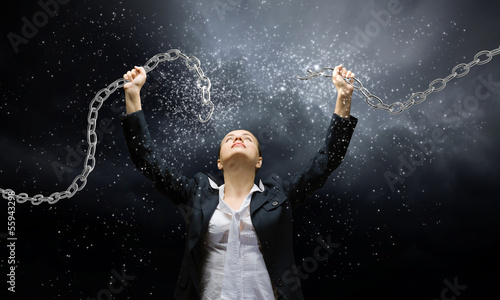 Photo: Aggressive businesswoman Aggressive businesswoman