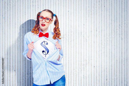 Photo: Young super hero woman Young super hero woman
