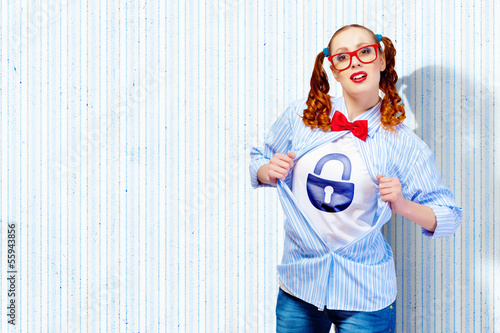 Photo: Young super hero woman Young super hero woman