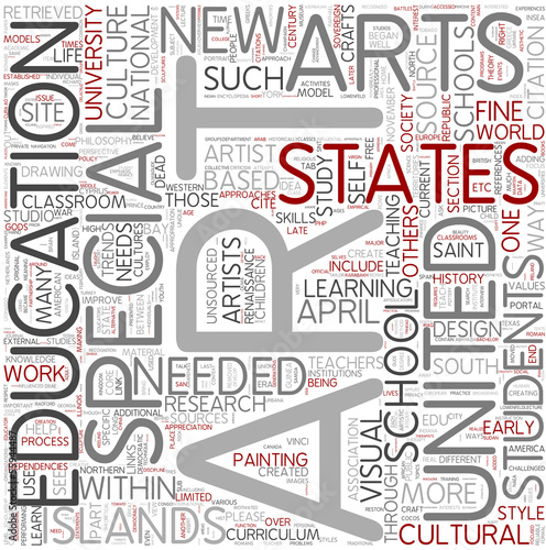Vector: Art education Word Cloud Concept Art education Word Cloud Concept