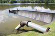 Water supply pipe and dam Water supply pipe and dam