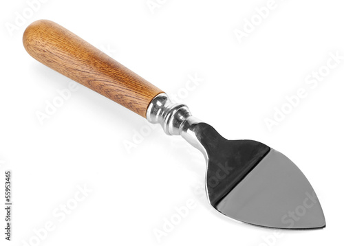 Photo: Knife blade for cake isolated on white background Knife blade for cake isolated on white background