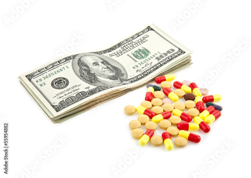 Photo: dollars and the pills dollars and the pills