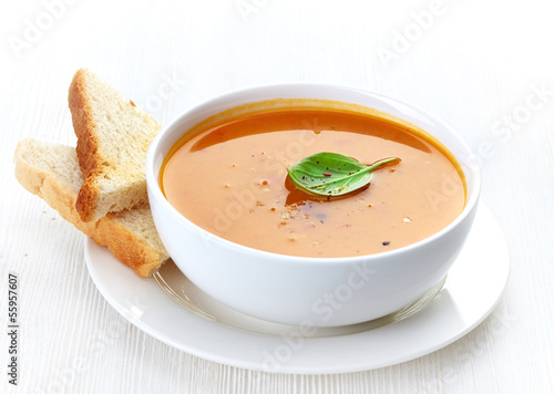 Photo: bowl of squash soup bowl of squash soup