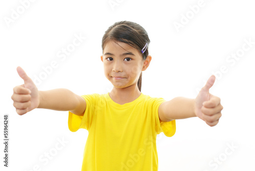 Photo: ガッツポーズの女の子 ガッツポーズの女の子