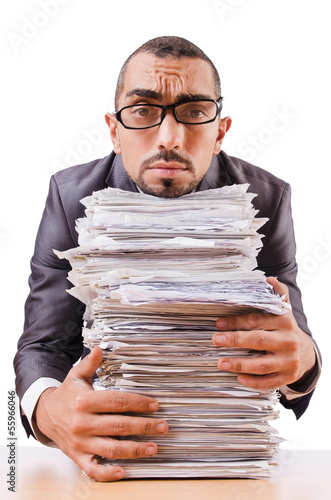 Photo: Man with too much work to do Man with too much work to do