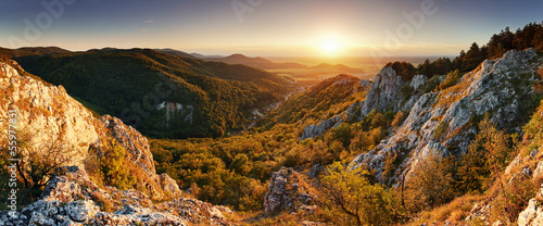 Photo: Nature mountain sunset - panoramic Nature mountain sunset - panoramic