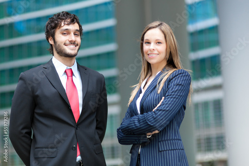 Photo: Couple of businesspeople Couple of businesspeople