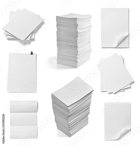Photo: stack of papers documents office business stack of papers documents office business