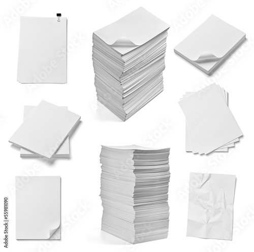Photo: stack of papers documents office business stack of papers documents office business