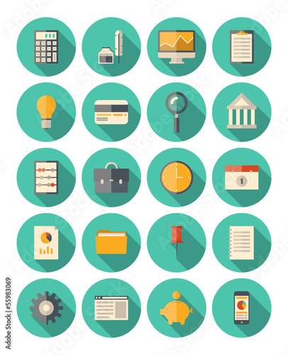 Vector: Finance and business modern icons set Finance and business modern icons set