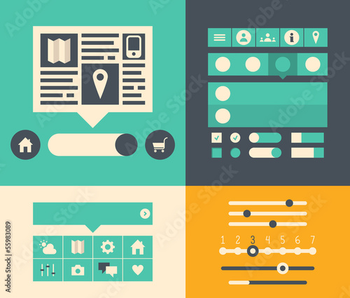 Vector: Website user interface elements Website user interface elements