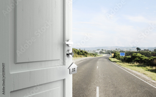 Photo: door in road door in road