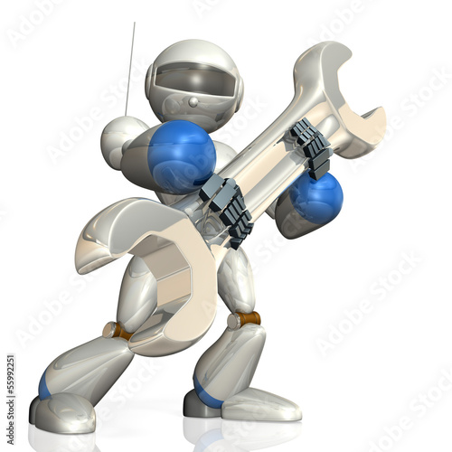 Illustration: Robot had a wrench. Robot had a wrench.
