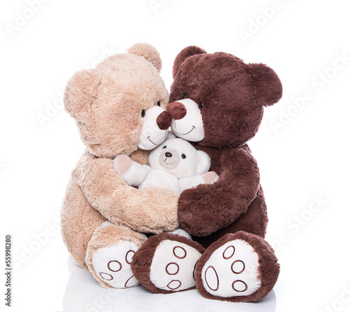 Photo: Teddybären - Familie mit Mutter, Vater und Kind Teddybären - Familie mit Mutter, Vater und Kind