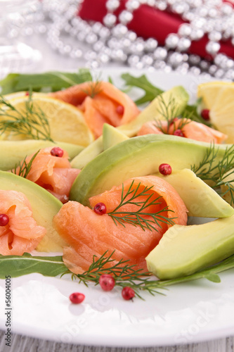 Photo: smoked salmon and avocado smoked salmon and avocado
