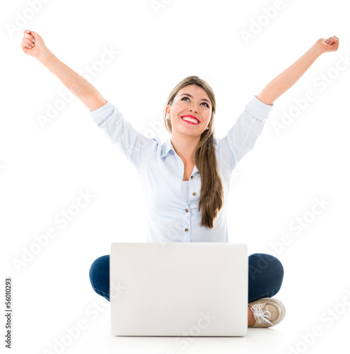 Photo: Successful woman online Successful woman online