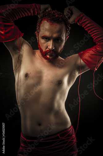 Photo: Sexy Rock star with red hair, red style Sexy Rock star with red hair, red style