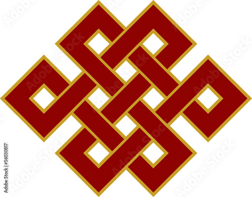Vector: Tibetanischer Endlos Knoten - Glückssymbol Tibetanischer Endlos Knoten - Glückssymbol