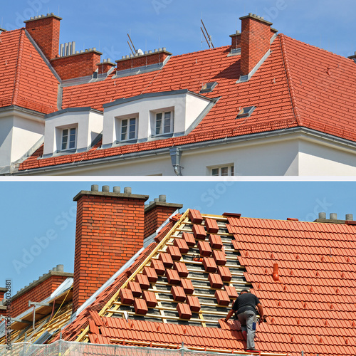 Photo: dachdecker bei arbeit dachdecker bei arbeit