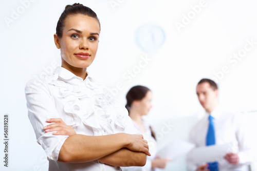 Photo: Young businesswoman in the office Young businesswoman in the office