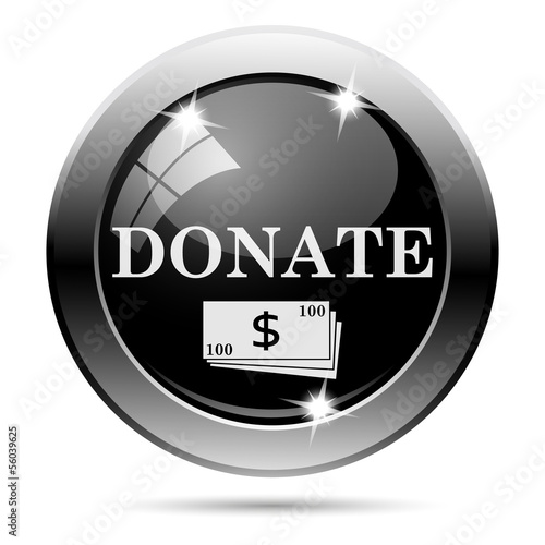 Illustration: Metallic black glossy icon Metallic black glossy icon