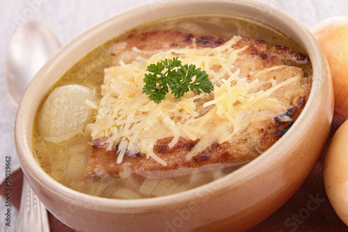 Photo: bowl of onion soup bowl of onion soup