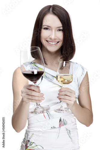 Photo: woman holding wine glass woman holding wine glass
