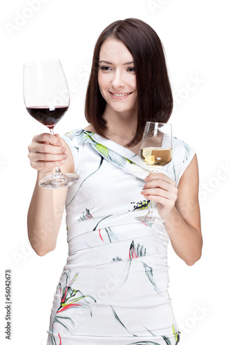 Photo: woman holding wine glass woman holding wine glass